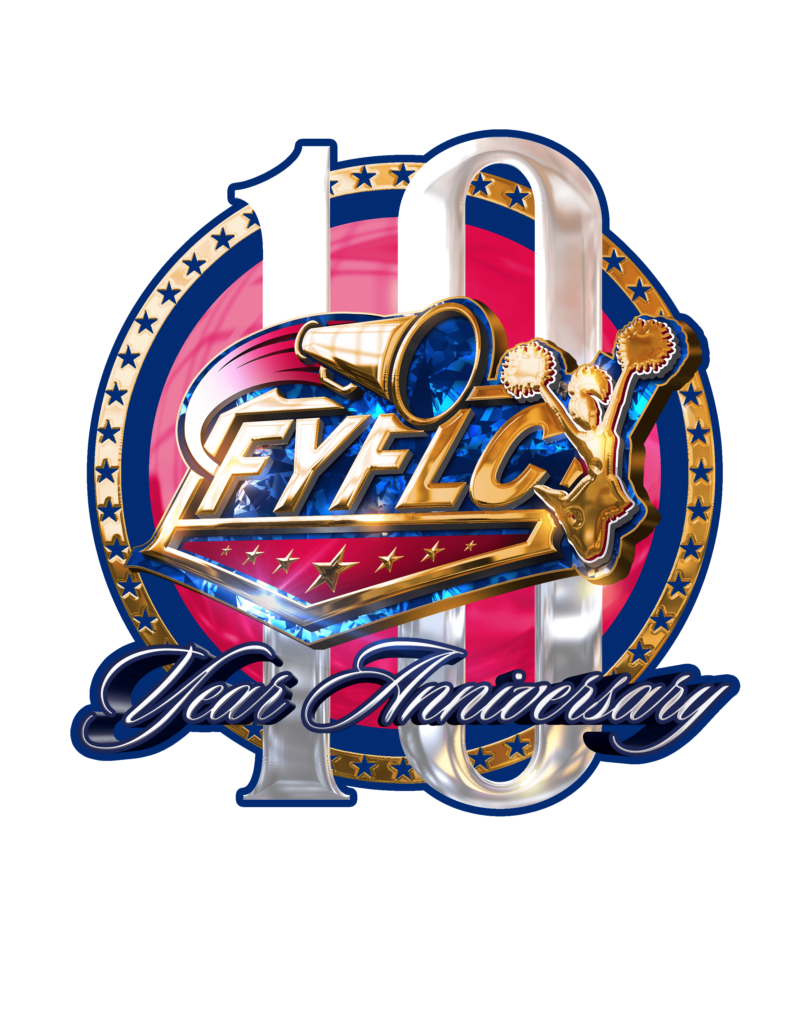Fyfl Cheer 10th Anniversary Logo 2022